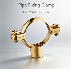 Kẹp giữ ống đồng thau, Giá đỡ cố định ống nước bằng đồng thau hạng nặng, Kẹp hỗ trợ ống loại chia để lắp đặt đường ống dẫn nước