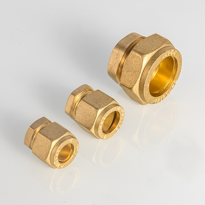 EN1254 Đầu dừng nén bằng đồng thau rèn cho lắp đặt đường ống Nguồn cung cấp nước áp suất thấp