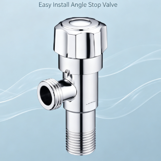 Van chặn góc bằng thép không gỉ cao cấp, Van ngắt nước không rò rỉ ren 1/2 inch với núm nhiều mặt cho hệ thống ống nước phòng tắm, nhà vệ sinh & máy nước nóng