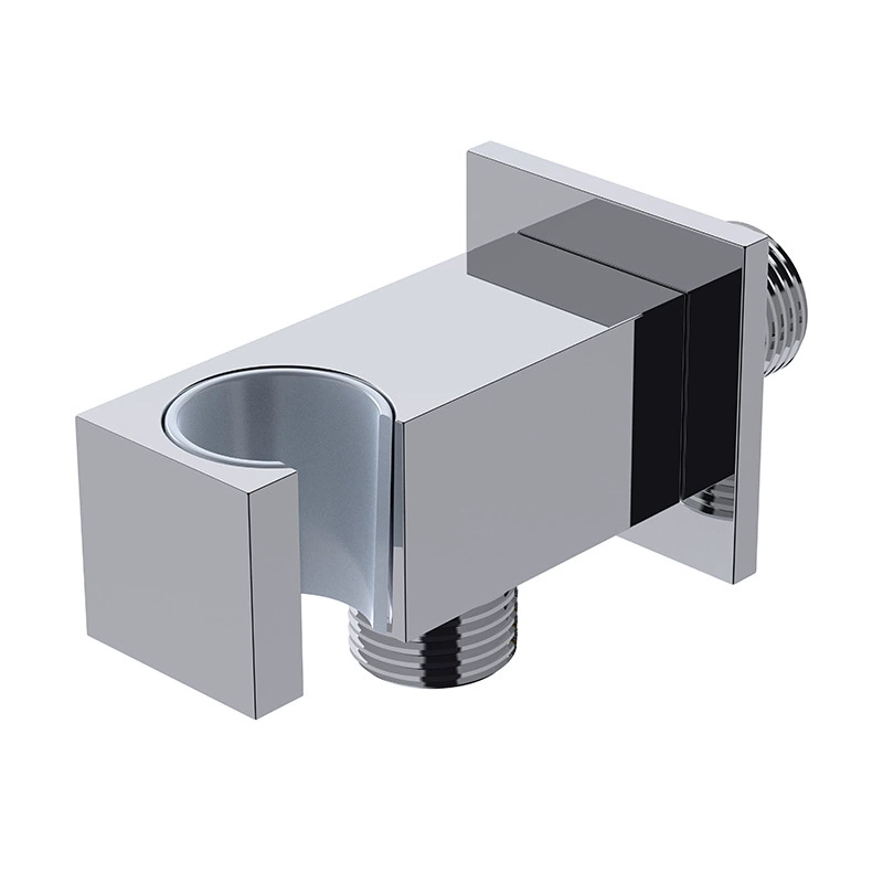 Van góc vuông bằng đồng thau nguyên khối có giá đỡ, Van chặn ổ cắm nước nóng lạnh trên tường cho vòi