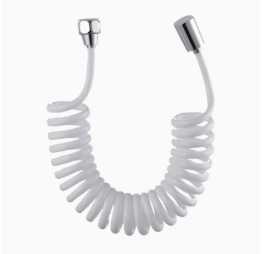 Vòi hoa sen có thể thu vào linh hoạt TPU 2,3m, ống lò xo cuộn cho bình xịt bidet